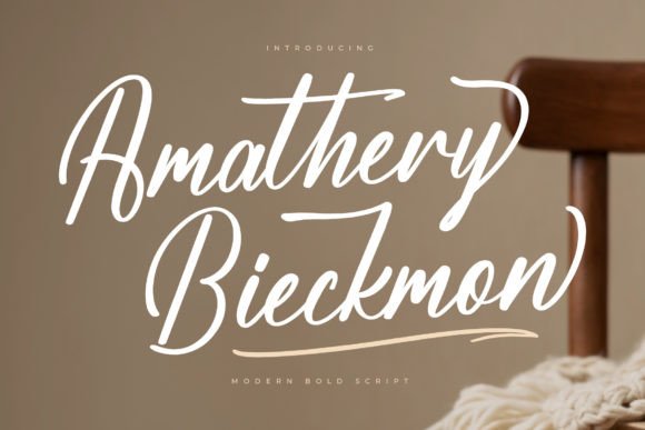 Amathery Bieckmon: A Dazzling Script Font for Editorial Design
