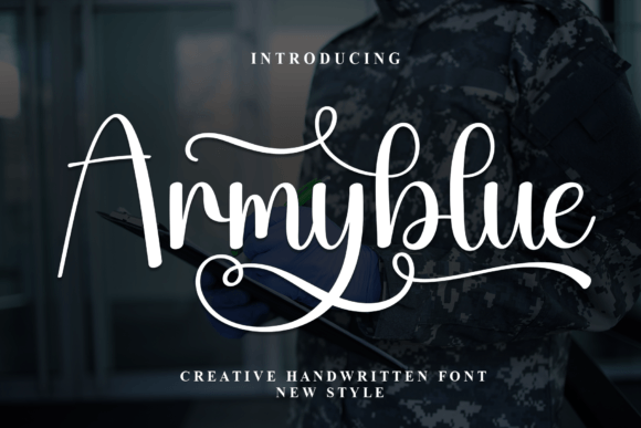 Armyblue Typeface for Elegant Editorial Design