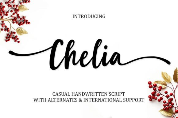 Chelia: A Handwritten Typeface for Warm Editorial Design