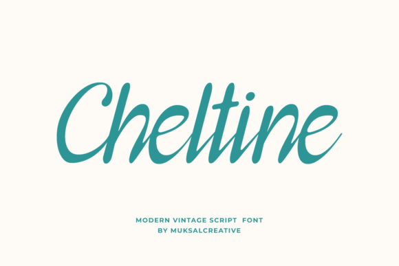 Cheltine: A Modern Vintage Script Typeface for Editorial Design