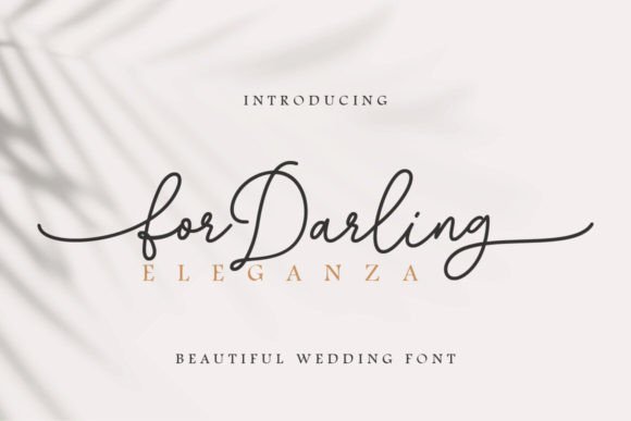 For Darling: An Elegant Script Font for Editorial Design