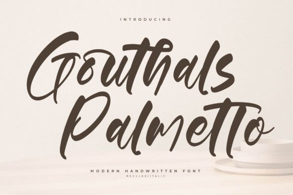 Gouthals Palmetto: A Luxury Script Font for Makers