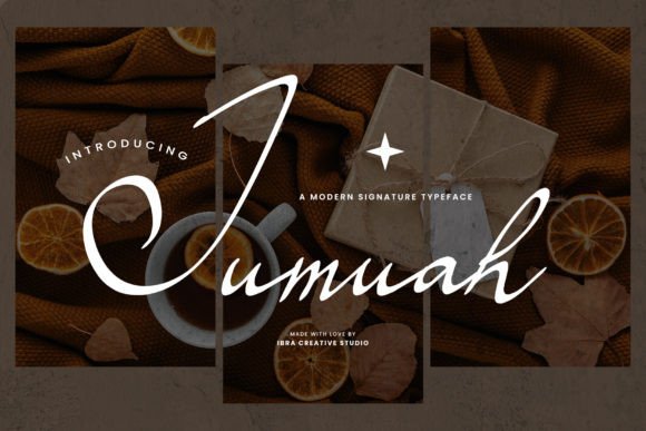 Jumuah: A Modern Script Typeface for Editorial Elegance