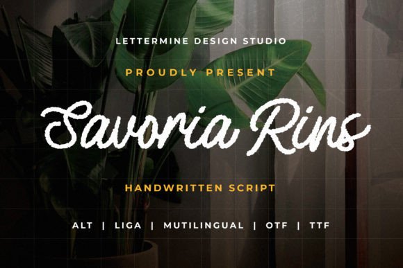 Savoria Rins: The Organic Script Font for Natural Branding