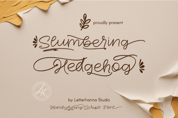 Slumbering Hedgehog: A Whimsical Script Font for Crafters