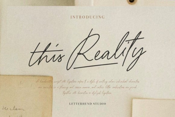 This Reality Font for Handmade Branding